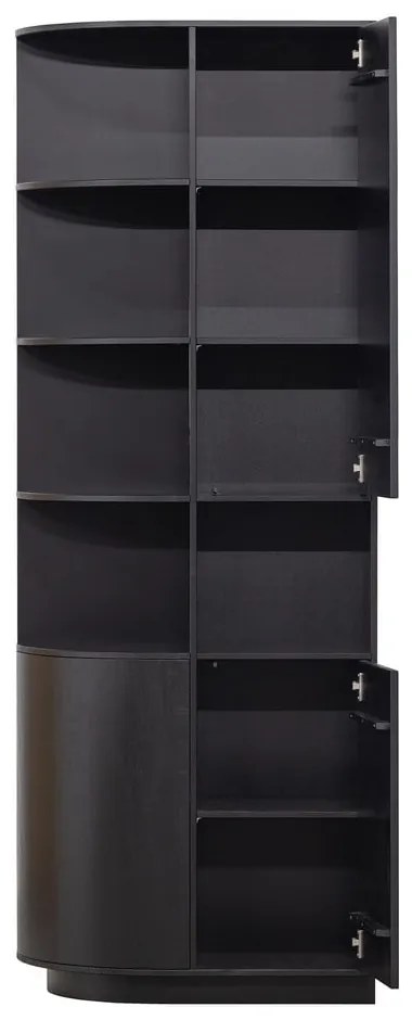 Czarny regał modułowy z litego drewna sosnowego 196x210 cm Finca – WOOOD