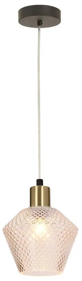 Lampa wisząca w kolorze złota ze szklanym kloszem ø 14 cm Greniko – Candellux Lighting