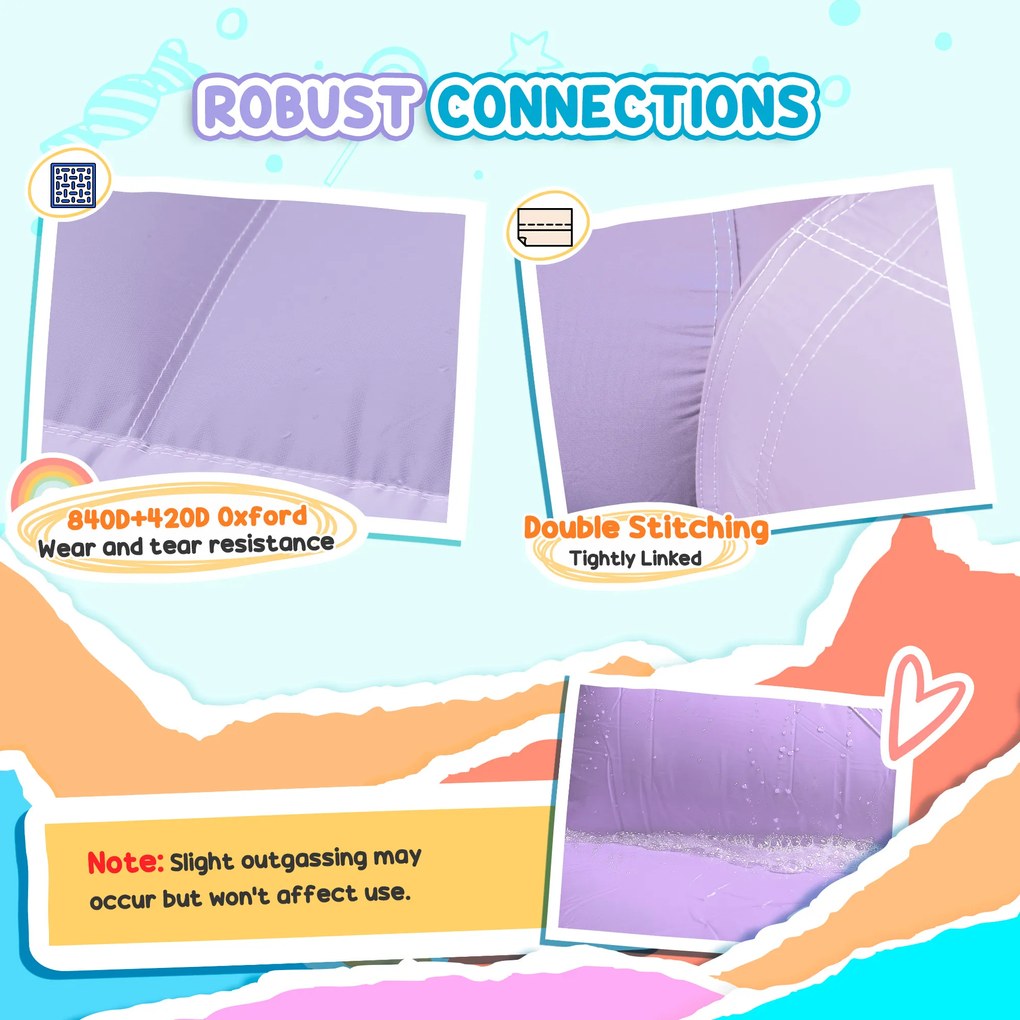 AIYAPLAY Dmuchany zamek ze zjeżdżalniami, siatką ochronną, materiałem Oxford, kotwami gruntowymi, torbą transportową