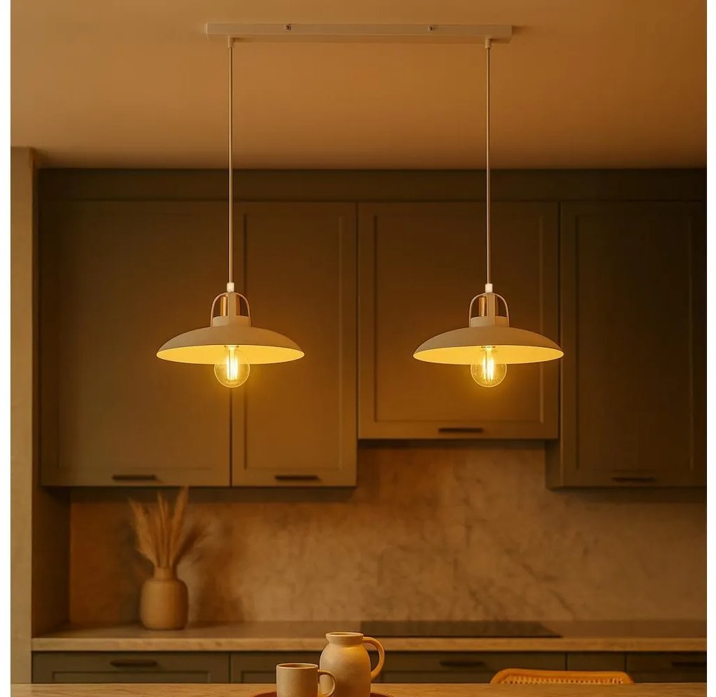 Brilagi - LED Żyrandol na lince FLAMENGO 2xE27/60W/230V biały