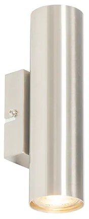 Nowoczesna lampa ścienna stalowa 2-światłowa - Jeana