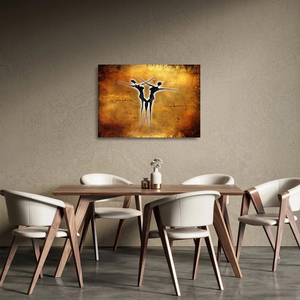 Obraz na szkle przedstawiający tańczącą parę (70x50 cm)