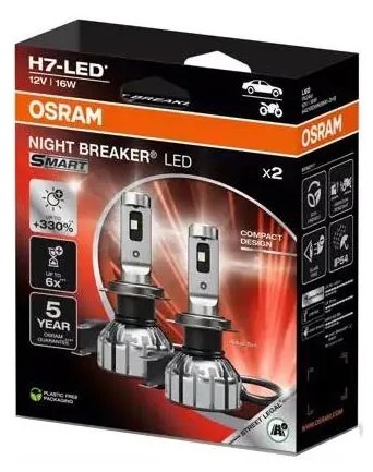 ZESTAW 2x LED NIGHT BREAKER H7 PX26d 16W 12V 6000K - Osram