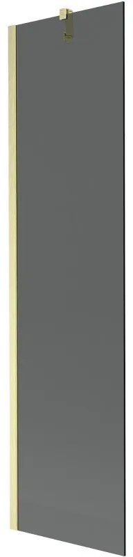 Mexen Next parawan nawannowy 1-skrzydłowy 50 x 150 cm, grafit, złoty szczotkowany - 895-050-000-00-40-55