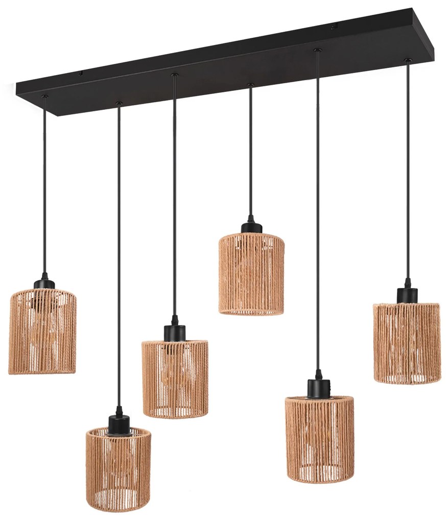LAMPA SUFITOWA WISZĄCA APP1822-6CP NATURE BLACK