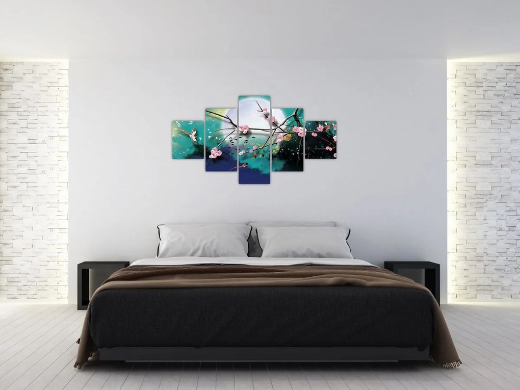 Obraz - Drzewo, grafika (125x70 cm)