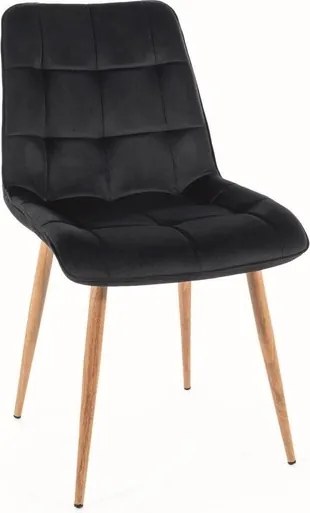 Pikowane krzesło Chic D Velvet tapicerowane tkaniną aksamitną