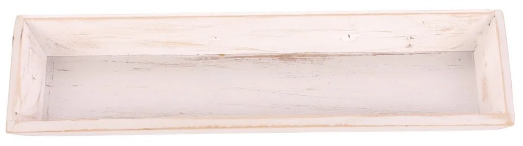 Drewniana taca Riaza biała, 35 x 12 x 3 cm