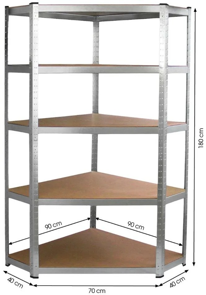 Metalowy regał narożny Fieldmann FDR 1840R