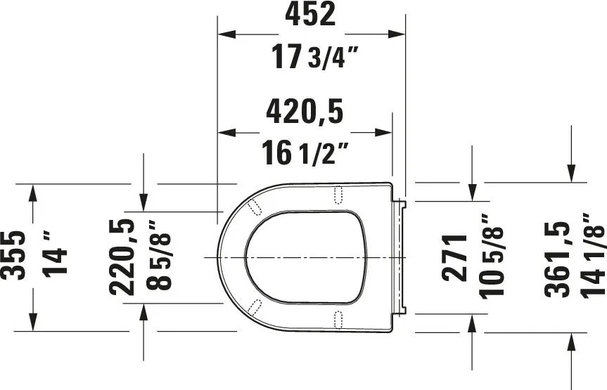 Duravit Universal-WC-Sitz mit Absenkautomatik für ME by Starck