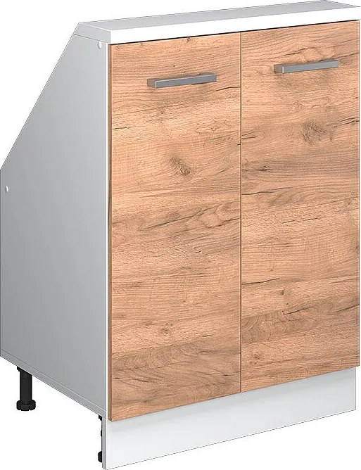 Szafka kuchenna na dach skośny złoty dąb energetyczny 60x46x81.6 r-line