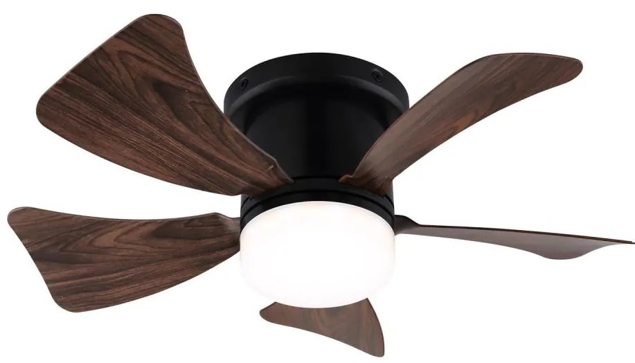 ZEVENTI - LED Ściemnialny wentylator sufitowy MUNDAKA LED/10W/230V brązowy + pilot