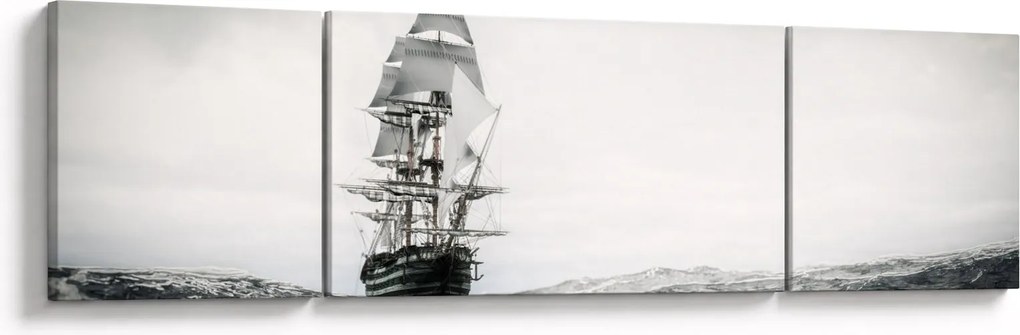 Obraz - Statek płynący po oceanie (170x50 cm)