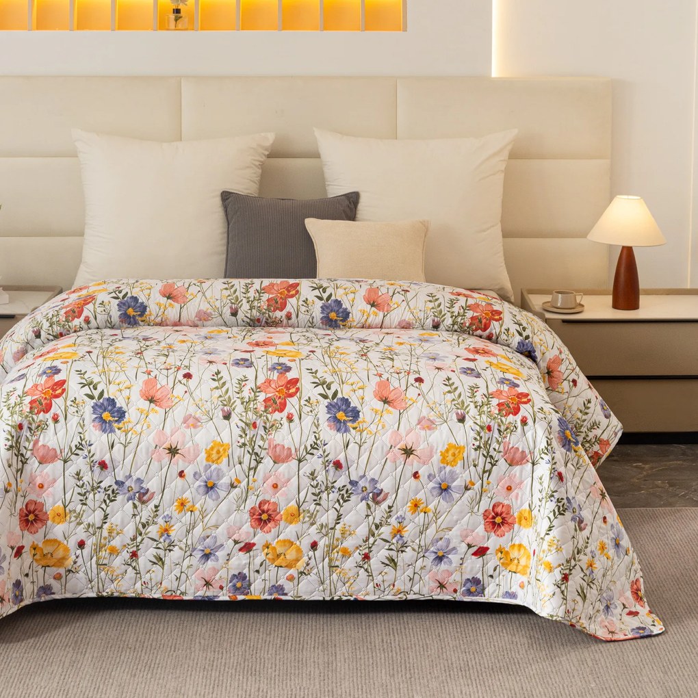 Narzuta na łóżko WILDFLOWERS, kolorowy Rozmiar: 170 x 210 cm