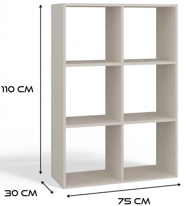 Beżowy regał nowoczesny kaszmir 4x T8-W78