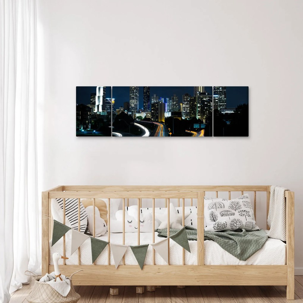 Obraz nocnej metropolii (170x50 cm)