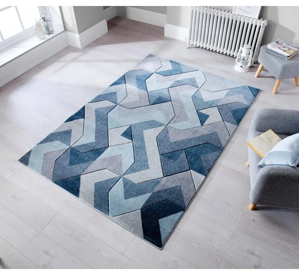 Niebiesko-szary dywan Flair Rugs Aurora, 200x290 cm