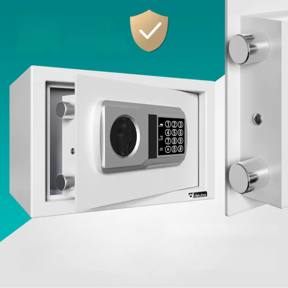 Elektroniczny sejf meblowy SAFETY, 31 x 20 x 20cm, srebrna Deuba