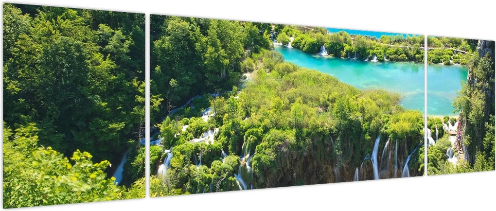 Obraz - Wodospady (170x50 cm)