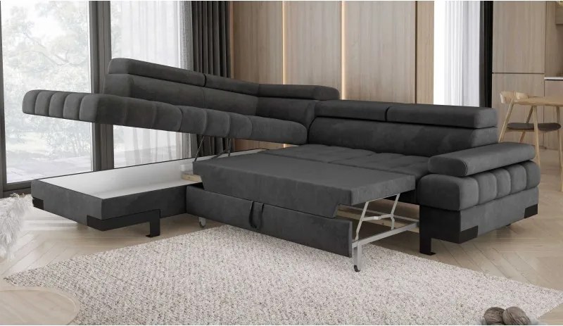 Narożnik SELVA L z funkcją spania i pojemnikiem Lewostronny w tkaninie SALVADOR 20 WERSAL