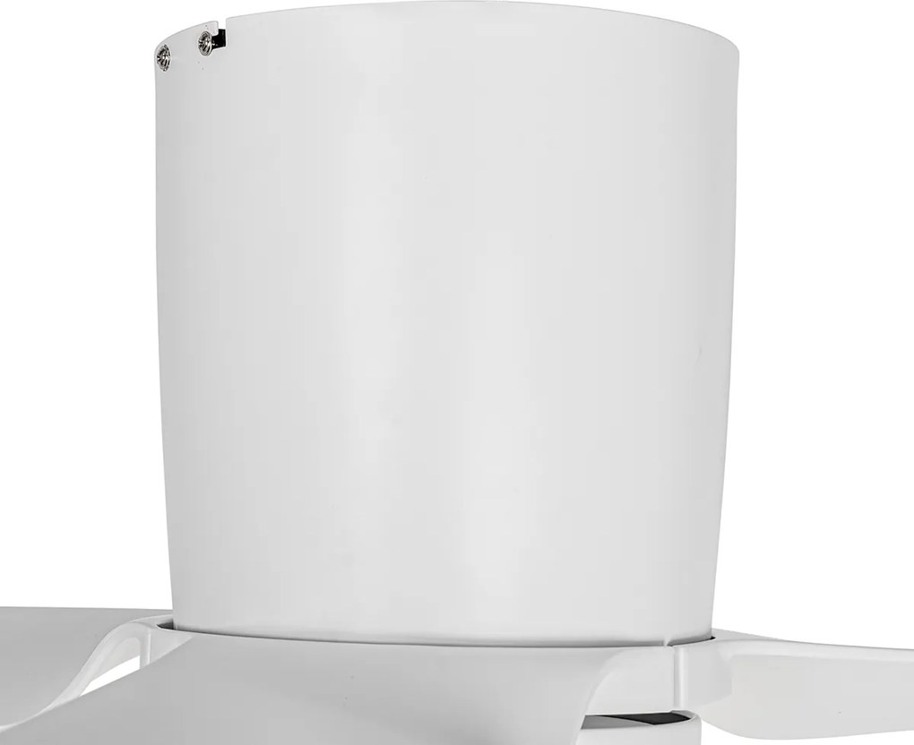 Wentylator sufitowy biały 123 cm z LED z możliwością ściemniania z pilotem - Patty