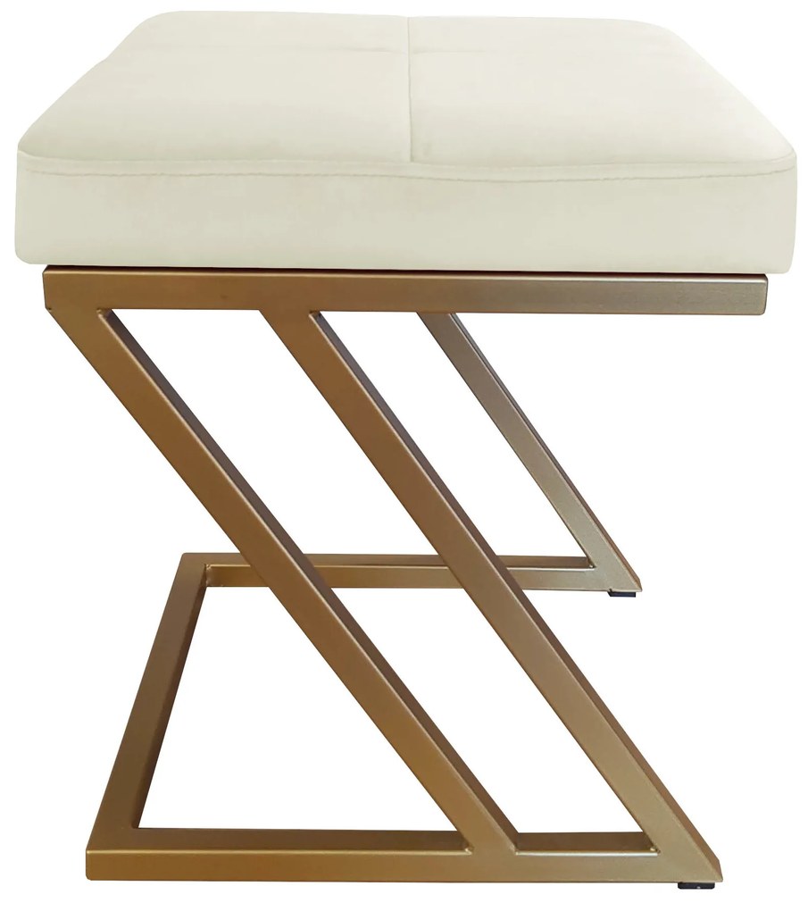 Pufa ZETA LOFT taboret podnóżek podstawa złota MG50