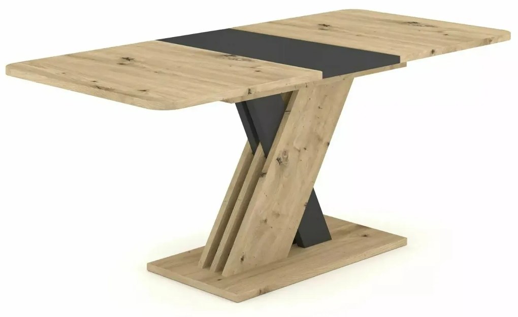 STÓŁ EXEL DĄB ARTISAN / ANTRACYT 140(180)X85 (D) SIGNAL