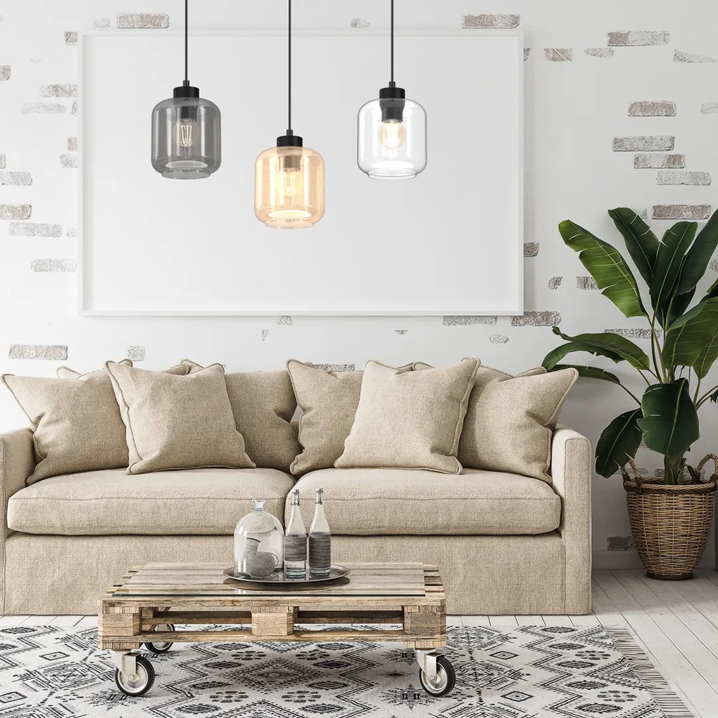 Lampa wisząca SOMBRA MIX 3xE27, potrójna, 3 klosze, na listwie