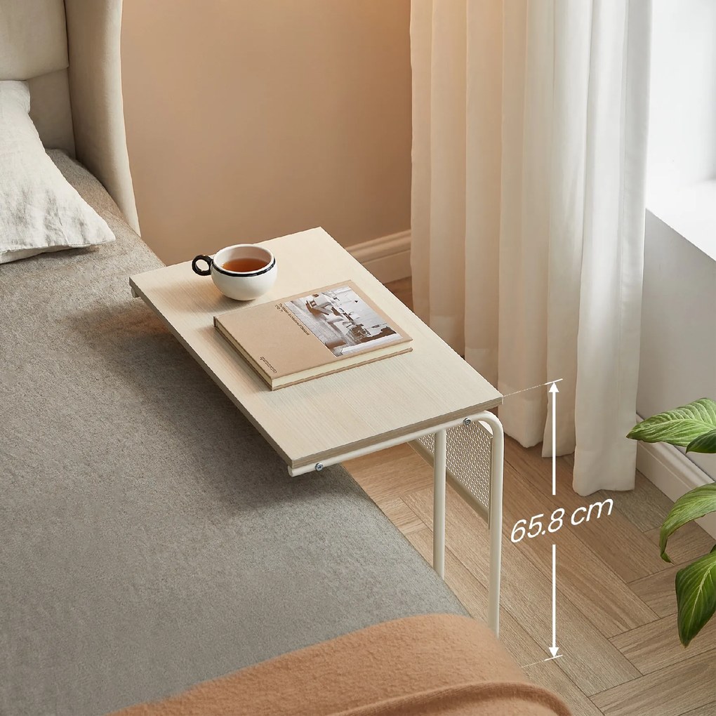 Stolik pomocniczy na kółkach MIREZO 55x33cm, beżowy