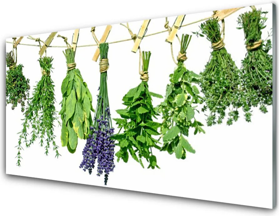 Panel Szklany Płatki Kwiatów i Zioła