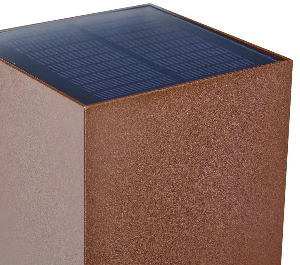 Zewnętrzna lampa ścienna rdzawobrązowa z LED IP65 Solarna - Charlene