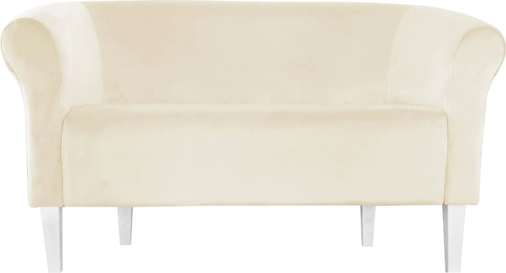 Sofa Milo tkanina Welur : Kolor nogi - Biała, Kolor tkaniny - VELVET - MG50, Typ tkaniny - Velvet, Wysokość nogi - 20 cm