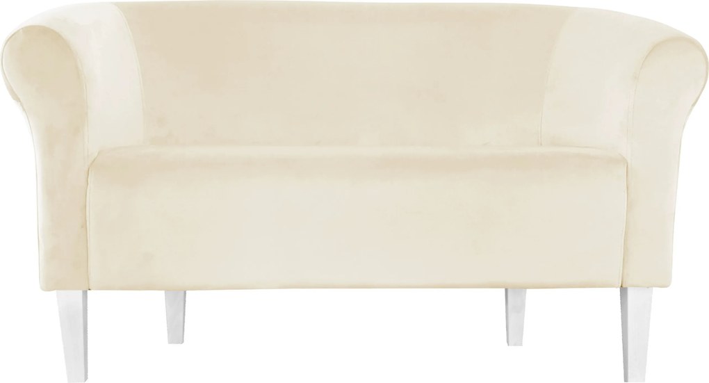 Sofa Milo tkanina Welur wygodna sofa tapicerowana do salonu i poczekalni : Kolor nogi - Biała, Kolor tkaniny - VELVET - MG50, Typ tkaniny - Velvet, Wysokość nogi - 20 cm