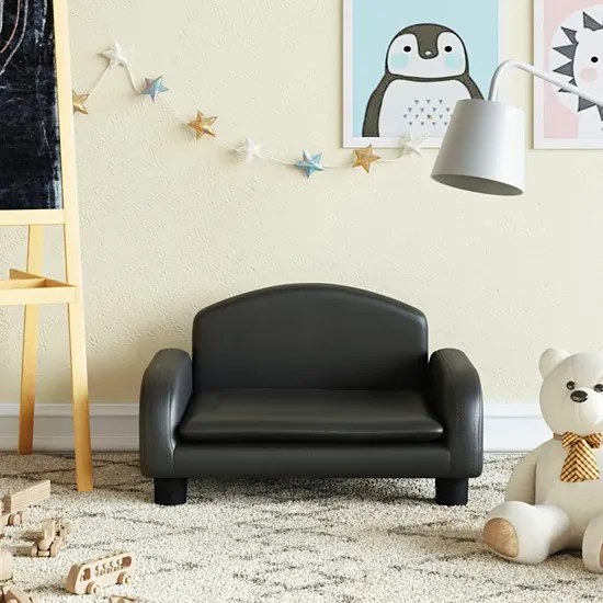 Minimalistyczna czarna kanapa dla dziecka W2-A82