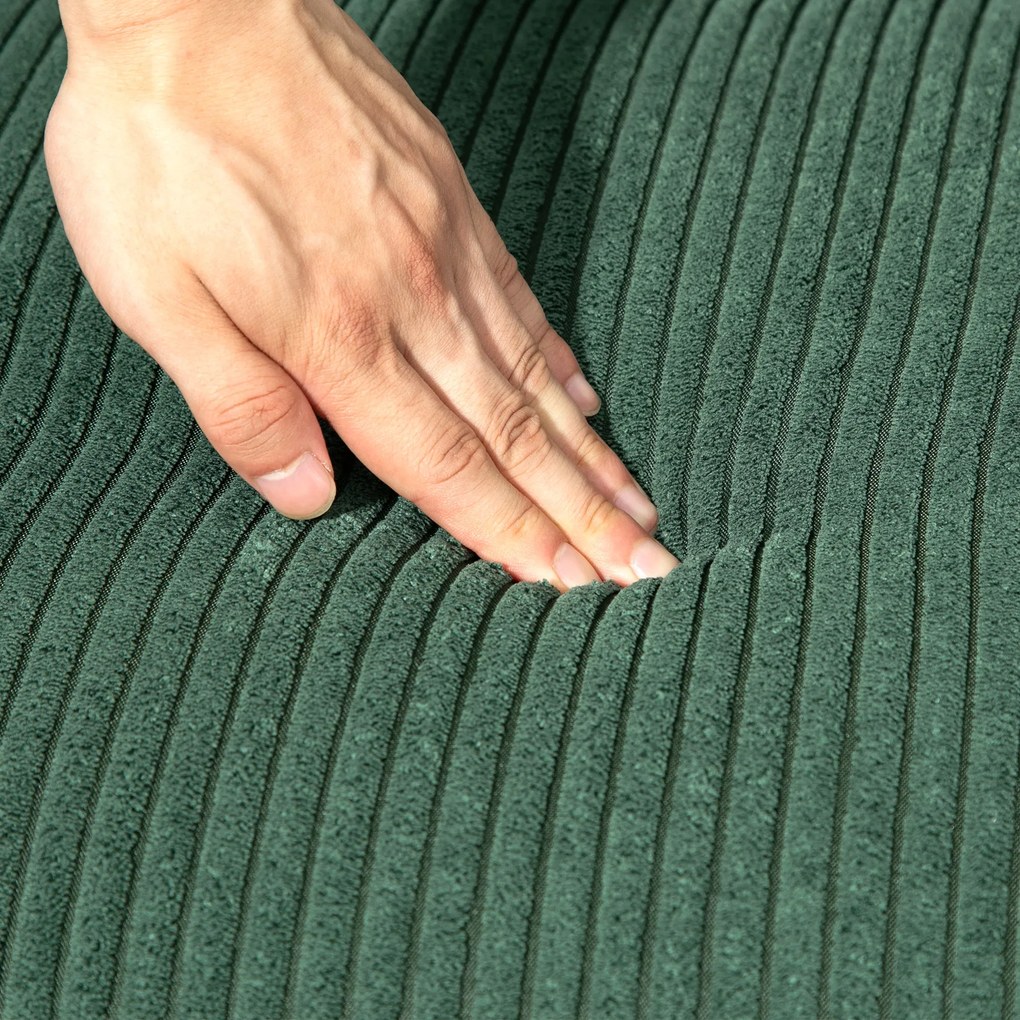 HOMCOM Sofa wypoczynkowa 2-osobowa zielona welurowa z drewna i pianki 117x56x77 cm | Aosom PL