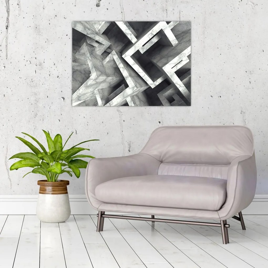 Abstrakcyjny obraz kostek (70x50 cm)