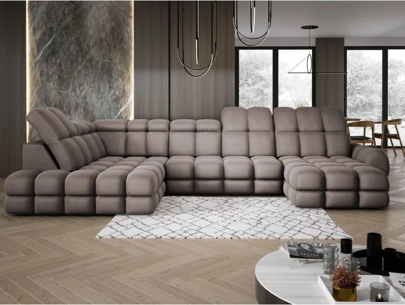 Narożnik TOLLO XL Lewostronny Elektryczna regulacja Tkanina SOLAR 28 WERSAL