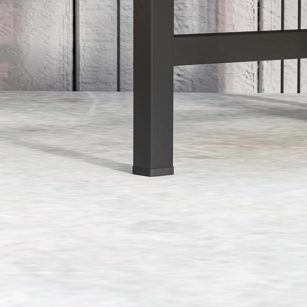 Outsunny Stojak na doniczki, stojak na rośliny z 6 regulowanymi okrągłymi poziomami, rośliny stojące na rogu, Metal, Czarny