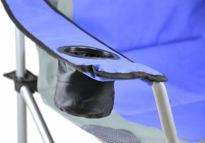 Zestaw 2 składanych krzeseł Divero Deluxe niebiesko-szare