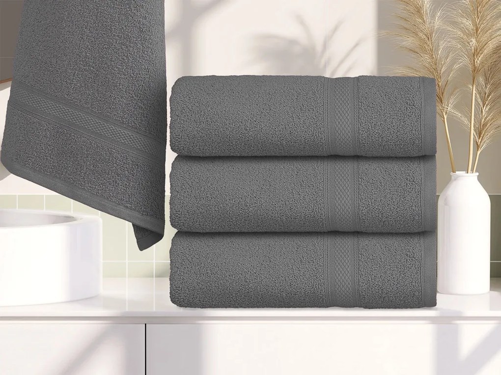Ręcznik CLARYSSE ELEGANCE 60x110 cm szary, 100% bawełna