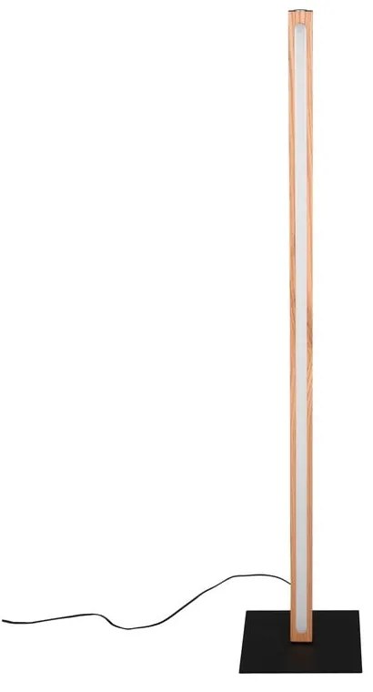 Czarno-naturalna lampa stojąca LED (wysokość 115 cm) Bellari – Trio