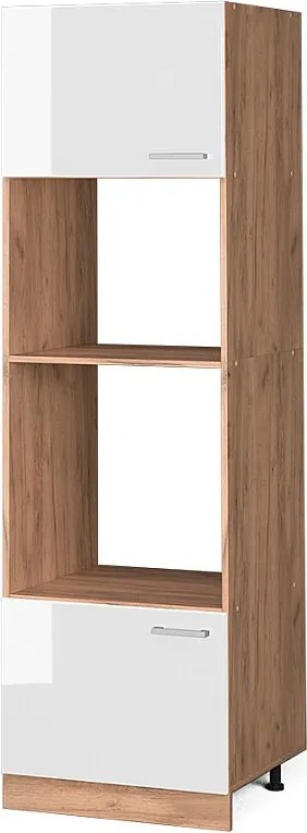 Szafka do mikrofalówki biały wysoki połysk 60x57.2x206.8 r-line