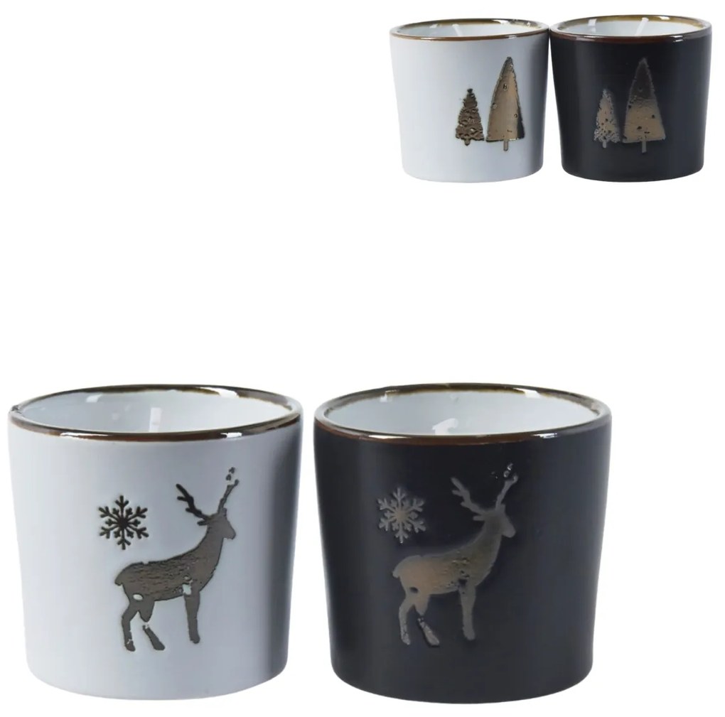 Świąteczna świeca w ceramicznej obudowie SNOWLIGHT 6 cm - różne warianty