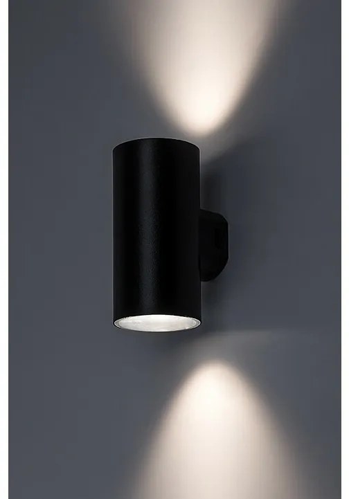 Rabalux 77155 zewnętrzna oprawa ścienna LED Urfa,18W, IP65, czarna, 16 cm