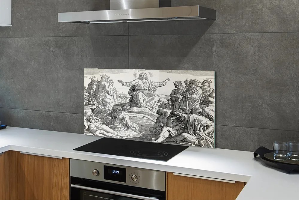 Szklany Panel Biblijne Nauczanie Jezusa