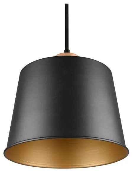 Czarna lampa wisząca z metalowym kloszem ø 26 cm Harris – Trio