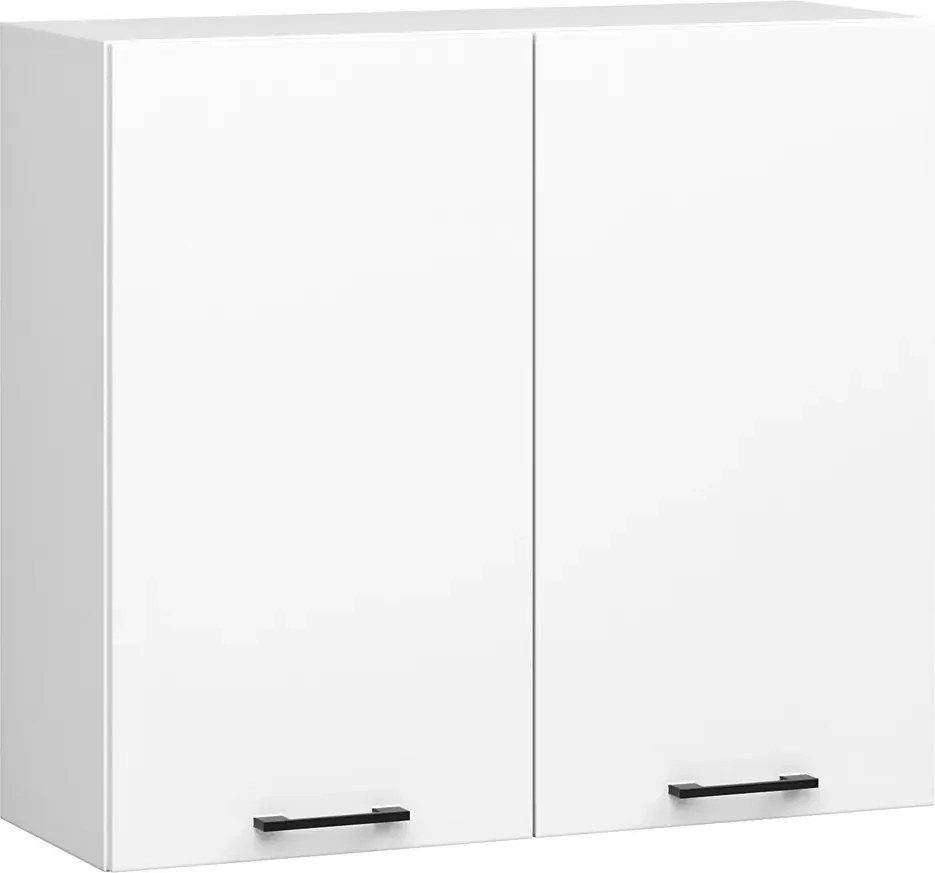 Biała górna szafka kuchenna z półkami 80 cm  D5-E80
