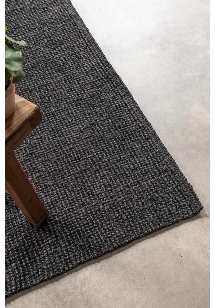 Czarny dywan z juty 190x280 cm Bouclé – Hanse Home