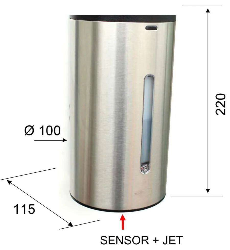 Automatyczny dozownik do mydła ze stali nierdzewnej w kolorze matowego srebra 650 ml – Sapho
