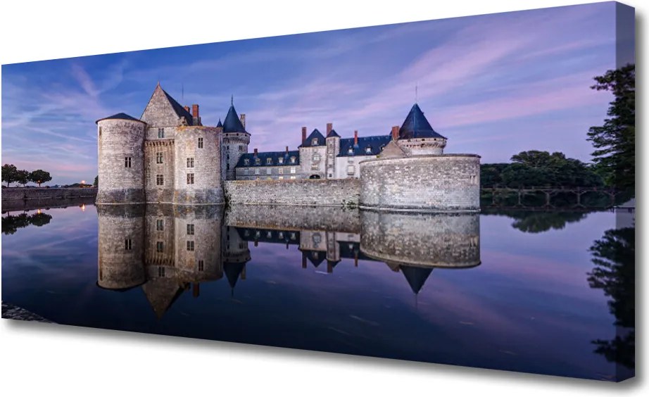 Obraz canvas na ścianę Zamek nad Brzegiem Jeziora